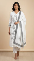 White Cotton Kurti for Women
