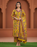 Yellow Ladies Kurti Cotton