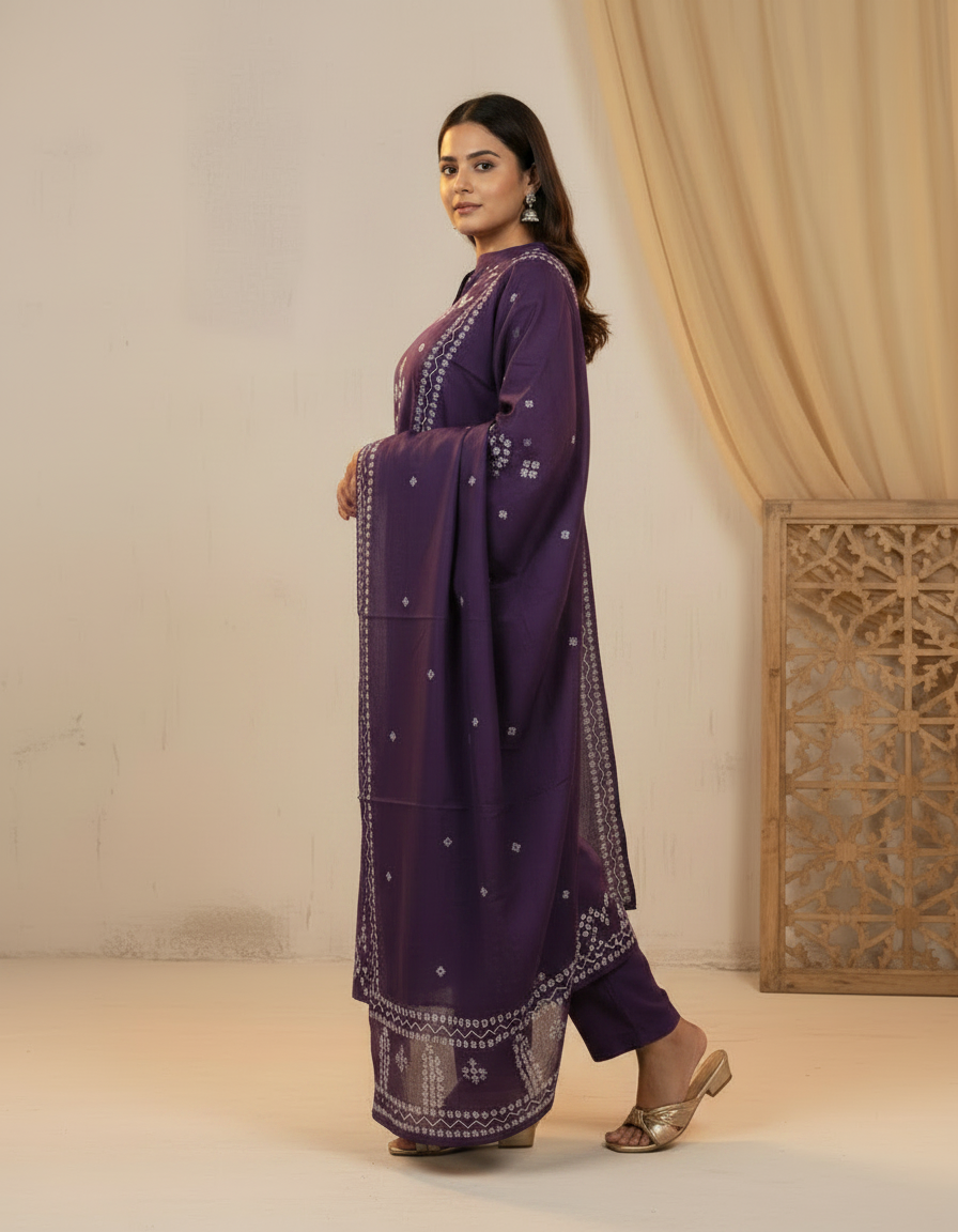 Cotton Kurti for Ladies Purple