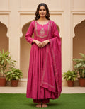 Ladies Stylish Pink Cotton Kurti